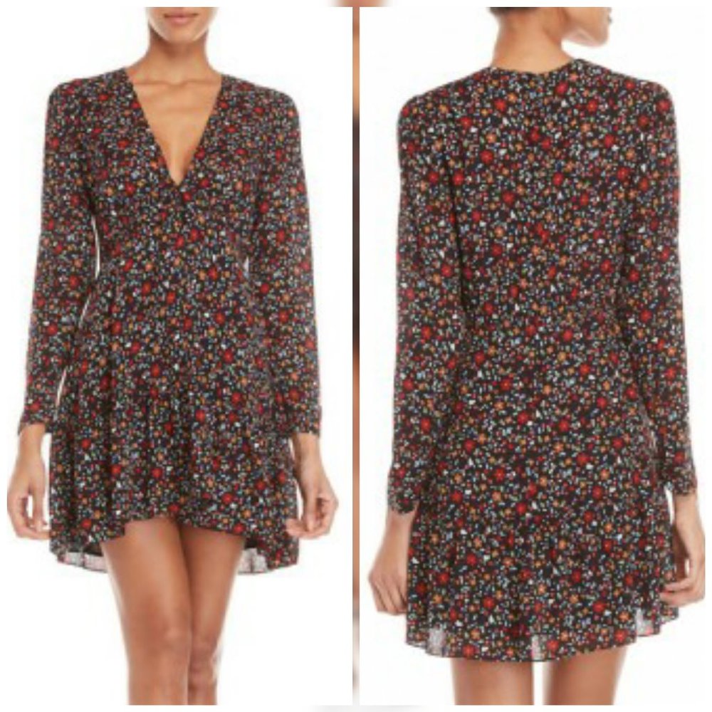 A.L.C. Renata Long-Sleeve Floral Mini Dress Sz 0